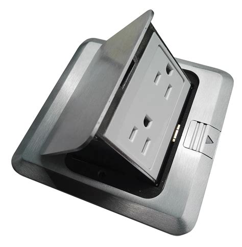 stainless steel surface socket box|Pop Up Floor Electrical Outlet Kitchen Countertop .